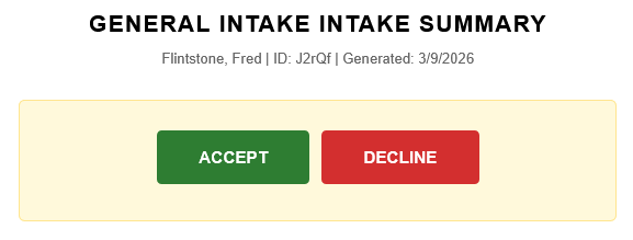 Accept and Decline action buttons in notification email
