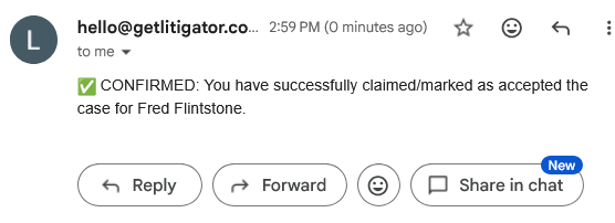 Accept confirmation reply email